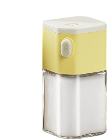 Bouteille de contrôle du sel, 0,5 g, récipient à sel pressé quantitatif, bouteille à épices rechargeable – Salière pour mesure précise, bouteille shaker, organisateur d'épices pour la maison