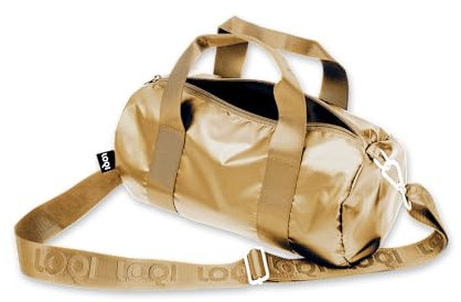 LOQI METALLIC Gold Medium Weekender