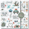 Sticker Reisen by snaPmee - Aufkleber für Reisetagebuch, Fotoalbum & Geschenke - Reisesticker für Erwachsene & Kinder - Set mit 133 Motiven auf 8 Bögen DIN-A5