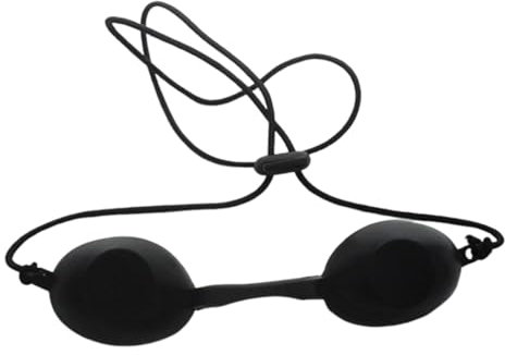 OUDQFCJ Gafas LPL Gafas de Bronceado de Seguridad Ajustables Protección Ocular Bronceador Protector Ocular UV Light Protectores Oculares Infrarrojos Gafas de Belleza Parche Ocular (Negro)