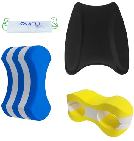 Premium Pull Buoy Leg Float Set mit Kickboard - Ergonomisches Design für Erwachsene & Anfänger, Verbessert den Armschlag, baut Oberkörperkraft auf, Aus strapazierfähigem EVA-Material Ideale