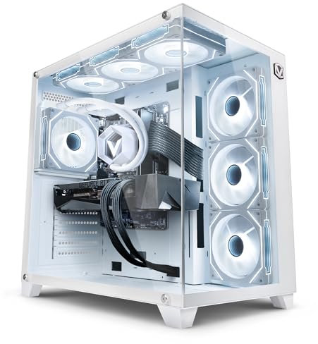 VIBOX IX-546 PC Gamer • AMD Ryzen 7 9800X3D 5,0 GHz • Nvidia RTX 5070 Ti 16 Go • 32 Go 5600MHz DDR5 RAM • 2 to NVMe SSD • Windows 11 • WiFi • Blanc