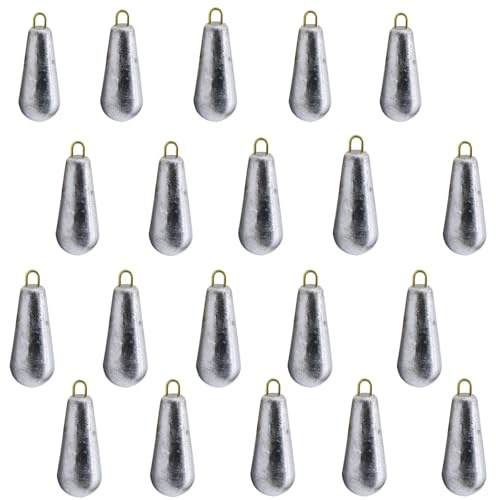 20 Stück Fishing Birnenblei Set,Tropfenform Angelgewichte Kit 30g,Angeln Blei Sinker,Shot Gewichte, FüR Outdoor Angeln AngelgeräT,Tiefwasser & Meeres