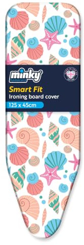 Minky Smart Fit 125 x 45cm Ironing Board Cover, Elasticated, UK Made