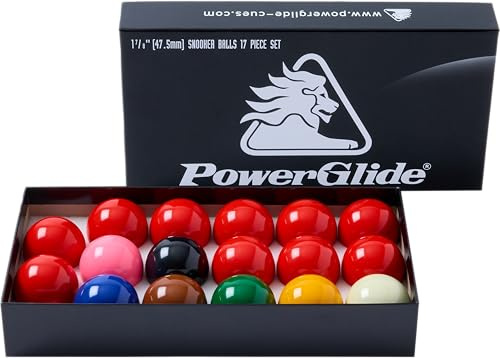 POWERGLIDE Snooker Set Juego de 22 Bolas de Billar, Unisex Adulto