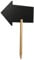 Securit SilhouetteTag Gartenstecker Holz Kreidetafel inklusive 1 weißer Kreidestift - Schwarz