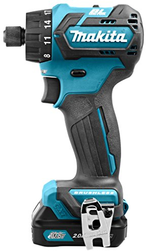 Makita DF032DSAJ 12V Max Li-Ion CXT Brushless Drill Driver Complete with 2 x 2.0 Ah Li-Ion Batteries and Charger Supplied in A Makpac Case