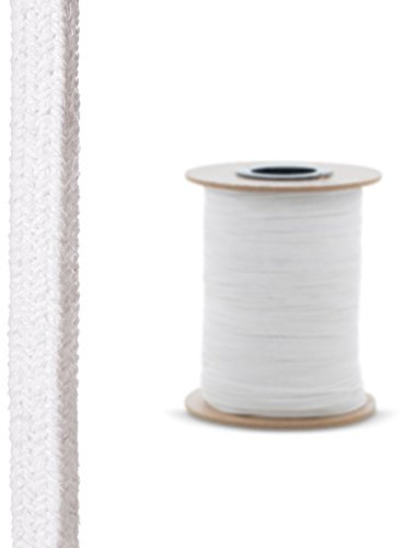 STEIGNER Corde en Fibre de Verre Céramique SKD01-25, 4 m, 25x25 mm, Blanc Résistante à la Température jusqu'à 1260 ° C