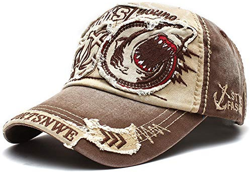 Tioamy Baseball Kappe Basecap Unisex einstellbare Retro Baseball Hut Freizeit Cap modischste Cotton Cap Schreiben Outdoor Hut für Männer und Frauen