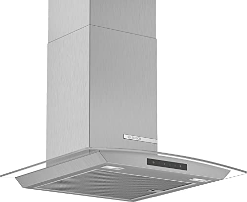Bosch Serie 4 DWA66DM50 hotte 600 m³/h Monté au mur Acier inoxydable A - Hottes (600 m³/h, Conduit, A, A, B, 59 dB)