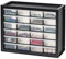 IRIS USA Screw Organizer, Hardware Storage Organizer, 24 Drawer Parts Cabinet, Plastic Drawer Storage for Hardware Crafts, Small Parts, Nuts, Bolts, Tool Organizer Storage, Scrapbook Art Hobby - Black