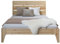 Homestyle4u 1848, Holzbett 140x200 mit Lattenrost Doppelbett Holz Massivholzbett Bett Kiefer Natur Bettrahmen mit Kopfteil