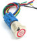 DollaTek 19mm 12V Interruptor momentáneo Botón pulsador Interruptor Símbolo de energía Ojo de ángel LED Luz Botón pulsador de metal con cable de conexión - Rojo