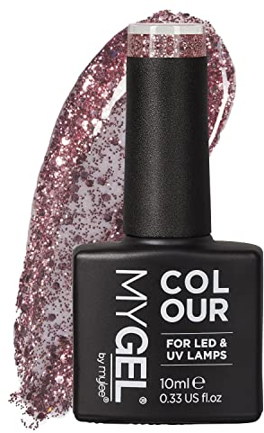Mylee Gel Nail Polish 10ml [Copper shine] UV/LED Soak-Off Nail Art Manicure Pedicure for Professional, Salon & Home Use [Bold Glitters Range] - Long Lasting & Easy to Apply