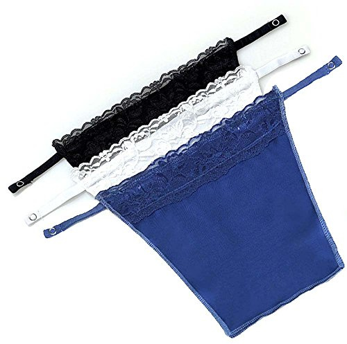 Metyou Lot de 3 camisoles à clipser en dentelle pour femme
