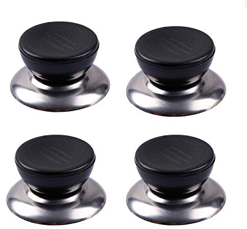 4PCS Remplacement Casserole Couvercle Bouton/Poignée，Couvercles Universels Résistants À La Chaleur Ustensiles en Acier Inoxydable Couvercle Poignée Boutons pour Accessoire De Cuisine