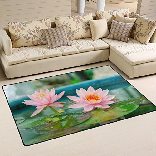 Mnsruu - Tapis antidérapant Motif Fleur de lys - pour Chambre d'enfant, Tissu, Multicolore, 100 x 150 cm(3' x 5' ft)