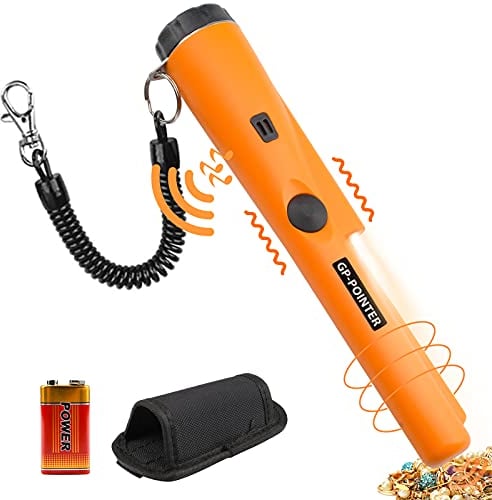 Metalldetektor Pinpointer – 360° Suche Gold Schatz Pinpointing Finder Sonde mit LED und Holster, wasserdichter Metalldetektor, Metallerkennungswerkzeug, Zubehör für Erwachsene, Kinder