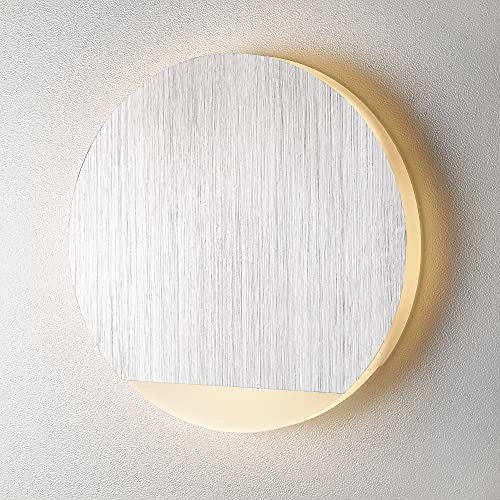 lambado® Premium LED Treppenbeleuchtung 230V in Alu Gebürstet - Runde Wandeinbauleuchte für Schalterdose mit 1.5W ColorSwitch für Ambiente & Sicherheit im Innenbereich