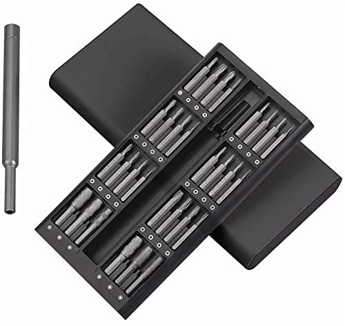 Fairedear Kleines Schraubendreher-Set, 63 in 1 Präzisions-Schraubendreher-Set, iPhone-Reparatur-Set mit Schraubendreher für Elektronik, Spielekonsole, Uhr, Tablet, PC schwarz