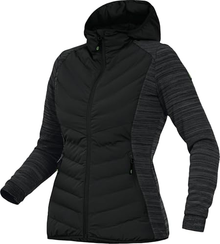 Leibwächter Damen Hybridjacke Winterjacke Übergangsjacke Jacke Casual Line mit Kapuze (50, schwarz)