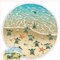 Queenshin Microfaser Rundes Stranddecke Schildkröten Wohndecke, Yogamatte Tischdecke Schal Strandtuch Duschtuch Badetuch Strand Freizeit Picknick Überwurf, 150 x 150 cm