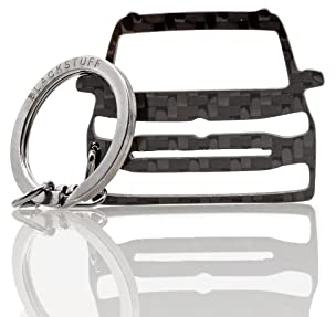BlackStuff Carbon Karbonfaser Schwarz Schlüsselanhänger Kompatibel mit Caddy Touran MK4 2020 BS-1044