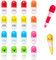 16pcs Mini Vitamine Pilule Stylo à Bille Capsule Forme Avec Expression Kawaii Visage Rétractable - Portable Pour l'École, le Bureau et la Maison (6 Couleurs)