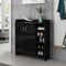 Schuhschrank Flurmöbel 2 Türen mit 4 Verstellbaren Einlegeböden Moderner Hochglanz Schrank Schuhregal Ständer Organizer, Schwarz