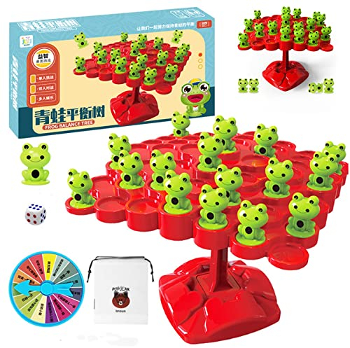 Yizemay Stapelturm Brettspiel Spielzeug ab 3 4 5 6 Jahre, Frosch Balance Spiel Brettspiele für ab 2 Jahren Kleinkinder Kinderspielzeug Geburtstag-Geschenk, Kinder
