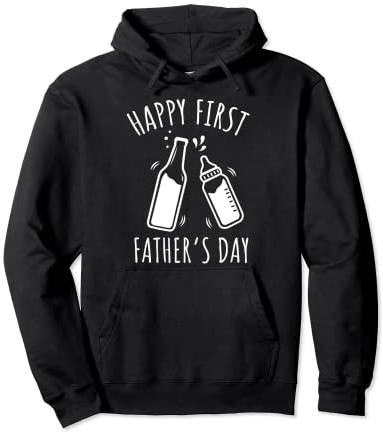 Happy First Fathers Day T-Shirt – lustige Bierflasche für Babys Pullover Hoodie