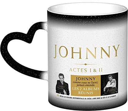 Johnny Leo Smet Hallyday Mug changeant de couleur dans le ciel Mug à café musical - Tasses à café en céramique Cadeaux créatifs Mug pour cadeau Grande tasse Drôle Voyage Thé Cadeau Anniversaire