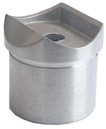 Adapter für Rundrohr, für Rohr Ø 42,4x2,5 und Aufnahme für Ø 42,4 Edelstahl V2A Rohrverbinder Verbinder für Rohre 1 Stück Geländerbau Geländer Treppen Balkongeländer Terrassengeländer Balkon Terrasse