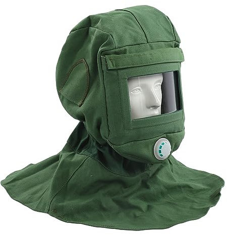 Tapa de Capucha de Chorro de Chal de Lona ​​Máscara Protectora de Equipo de Chorro de Máscara de Herramienta de Chorro de Antipolvo Protector de Cuello