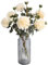 IPOPU Künstliche Dahlie, weiße Dahlie, 2 Blumensträuße aus Dahlie, Seidenblumen für Zuhause, Tische, Hochzeitssträuße, Tafelaufsätze, Brautparty, Party-Dekorationen (weiß)