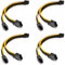 LOISGOO 4X 18AWG 8Pin Auf Dual 8Pin (6+2) Stromkabel GPU Stromkabel für K80 M40 M60 P40 P100,20CM