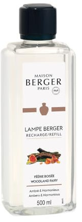 Maison Berger - Féérie Boisée - Recharge Huile Parfumée Prête à l'emploi pour Lampe Berger - Purifie et Désodorise l'Air - Diffusion Longue Durée (500ml) - Fabriqué en France