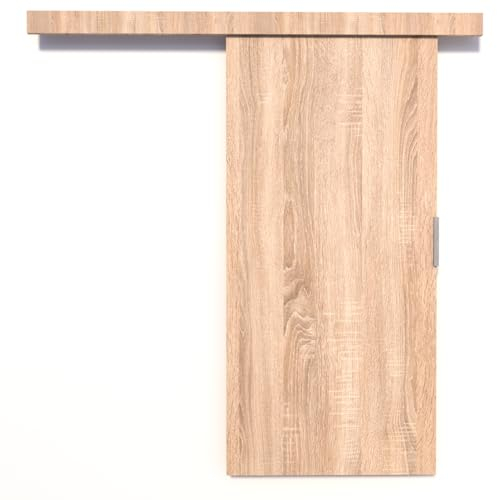 MINIO go for it - Schiebetür Komplettset CLEAN A, 76 cm Breit, Schiebetüren, Wandmontage, Schiebetürsystem, Zimmertüren - Sonoma Eiche