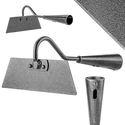 KADAX Gartenhacke ohne Stiel, Hacke in Trapezform, Unkrauthacke aus Stahl, Pflanzhacke zum Jäten und Hacken von Unkraut, Bügelziehhacke, Beethacke (Schwarz 16 cm)