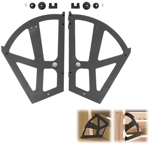 Charnières de Meuble à Chaussures en Plastique ABS, Support Rabattable Noir | 2 Pièces, Cadre Tournant, pour Cuisine Salon, Accessoires Montage Inclus