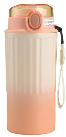 Vllcsla Bouteille d’eau 480ML Bouteille Isotherme sans Paille, Gourde Métal, Bouteille de Boisson étanche en Acier Inoxydable avec Poignée, Facile à Ouvrir