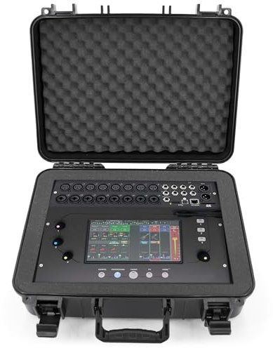 CASEMATIX Reiseetui, kompatibel mit Allen & Heath CQ-18T Digital-Mixer aus anpassbarem Schaumstoff, nur gepolsterte Tragetasche