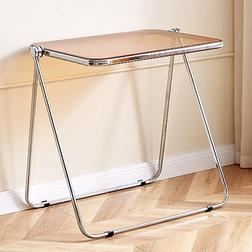 XLDZ Juego de mesa plegable con bandeja para sillas, taburete de acrílico para TV, mesa de escritorio pequeña y moderna, mesa auxiliar con silla, para sala de estar, dormitorio, cocina, al aire libre