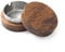 Stainless Steel and Walnut Wood Ash Storage Tray with Lid for Outdoor Use, Windproof and Easy to Clean