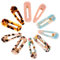 Haarclips Damen 10 Stück Haarspangen Damen Dünnes Haar Acrylharz Haarspange Bunte Glitzer Geometrische Krokodil Haarclips Geschenke Keine Slip Haar Accessoires für Frauen Mädchen Alle Frisuren