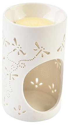 Ciieeo Teelichthalter Kerze Aromaöle Ätherische Öle Luftverteiler Weihrauchbrenner Ölbrenner Teelicht Wachswärmer Libellen Schwarzer Vogelkäfig Teelichthalter