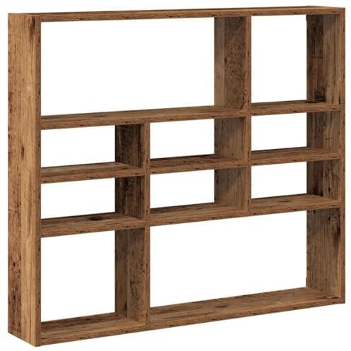 vidaXL Wandregal Altholz-Optik 90x16x78 cm Holzwerkstoff, Schweberegal, schwebendes Regal, Regale, Wandboard, Regal, Hängeregal, Regalbrett, CD-Regal