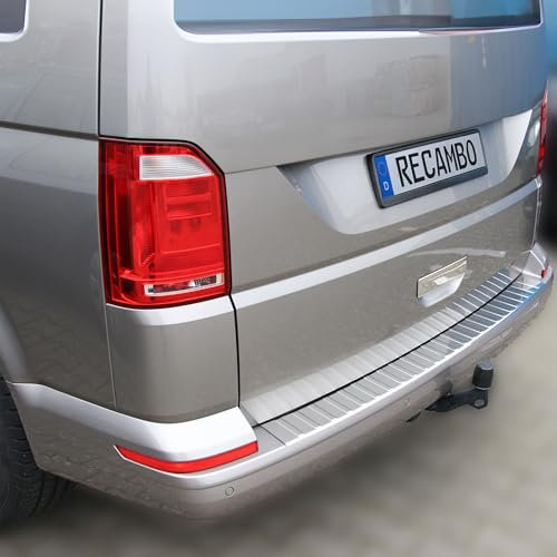 RECAMBO Protector de Parachoques de Acero Inoxidable Compatible con VW T6 | año de fabricación a Partir de 2015 Pulido Brillante, Aspecto Cromado, Estilo y protección para el Parachoques
