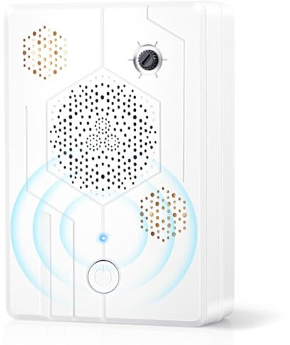 Répulsif à ultrasons pour chauve-souris d'extérieur et intérieur, 1 dispositif de dissuasion rechargeable pour chauve-souris, système répulsif pour chauve-souris pour grenier, porche, maison, contrôle