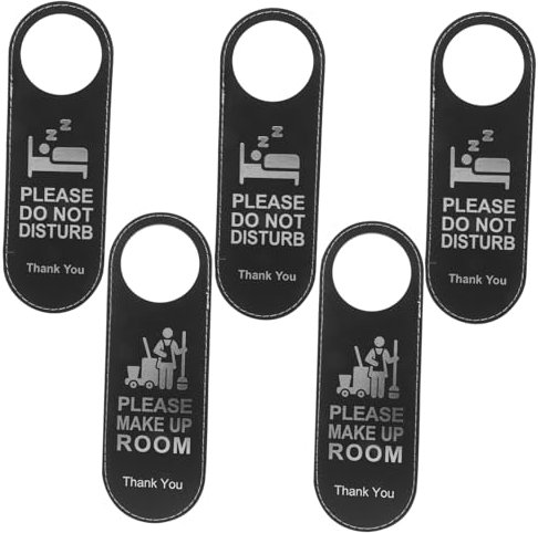 GALPADA Serratura Per Maniglie Delle Porte - 5 Cartelli Reversibili Da Appendere Alla Porta - non Disturbare E Prega Di Rifare La Camera Per Hotel